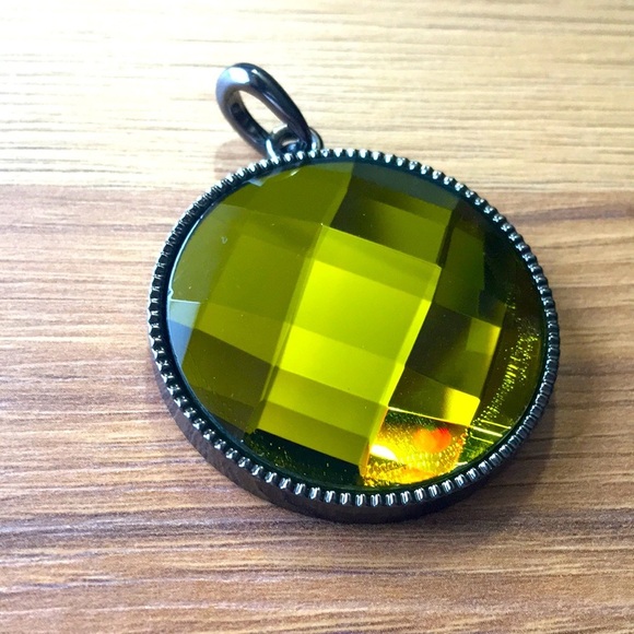 None Jewelry - Large Faceted Mirror Pendant for Necklace or Jewelry Making,  Necklace Pendant